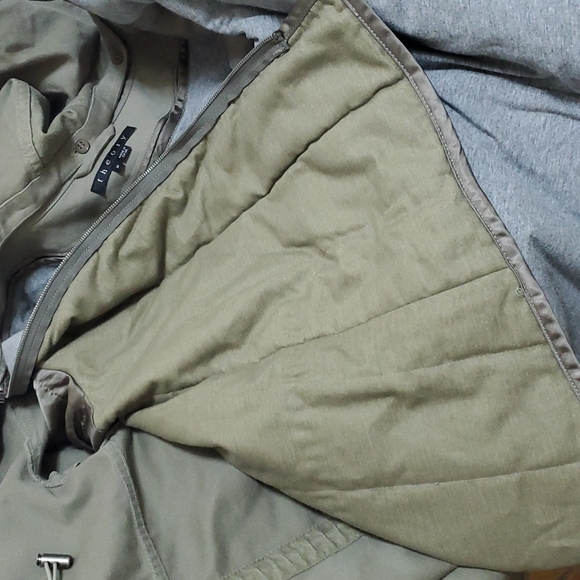 THEORY AILEENE OLIVE GREEN 3 IN ONE HOODIED JACKET SIZE M - Picture 9 of 16